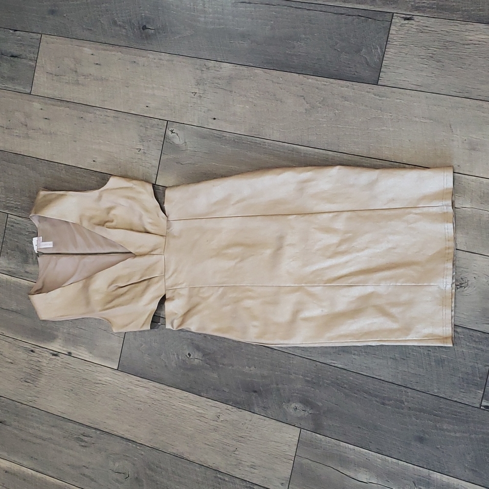 Gold midi dress